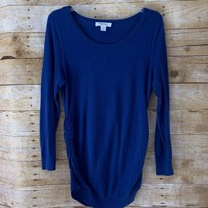 Motherhood Maternity Blue Scoop Neck Sweater EUC